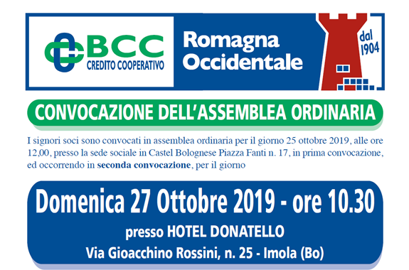 Assemblea Dei Soci 27 Ottobre 19 c Della Romagna Occidentale